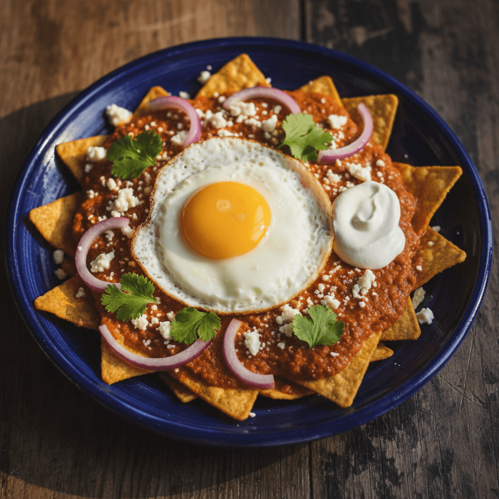 Chilaquiles with egg